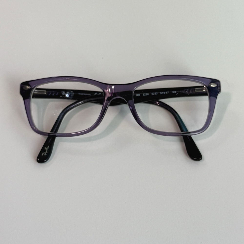 Ray Ban RB 5228‎ 5230 Eyeglasses Frame Only 50-17-140 Transparent Purple
